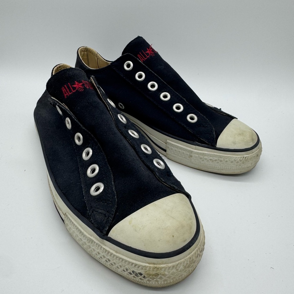 Converse John Varvatos Navy All Stars Slip On No Laces Mens 5.5 Womens 7.5
